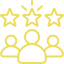Happy customers counter icon